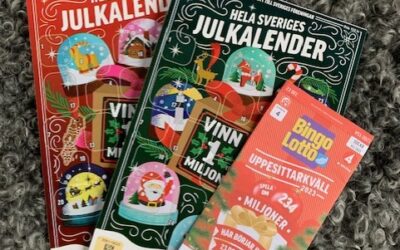 Julkalendern och bingolotter till uppesittarkvällen 23/12