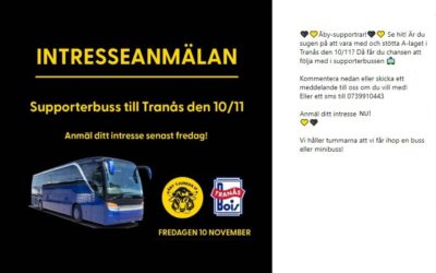 Supporterbuss till Tranås
